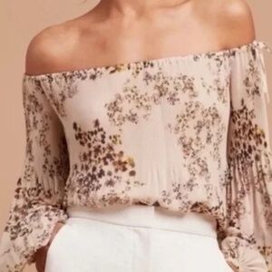 NWOT Aritzia Wilfred pink floral blouse small